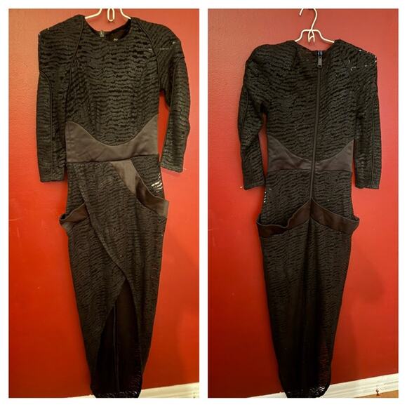 Zhivago sheer black cocktail dress - Picture 8 of 12